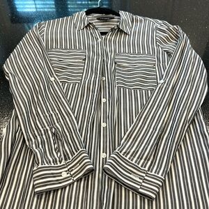 Express Portofino size medium gray striped